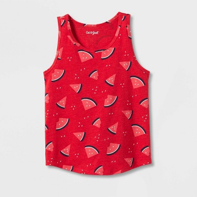 Girls' Printed Sleeveless Tank Top - Cat & Jack™ Red