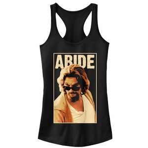 Juniors Womens The Big Lebowski The Dude Abides Sunglasses Pose Racerback Tank Top - 1 of 4