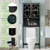 EROMMY Freestanding Over The Toilet Storage,Black - 3 of 4