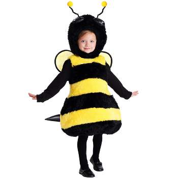 40 Black & Yellow Striped Bumblebee Girl Child Halloween Costume
