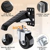 Tree City Heavy Duty Retractable Casters (4-Pack) | Workbench Leveling Wheels w/Install Template & PU Wheels - 2 of 4