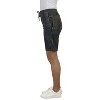 Blue Ice Women's Loose Fit Tech Fleece Jogger Sweat Lounge Shorts With Long Zipper Side Pocket - 2 of 4