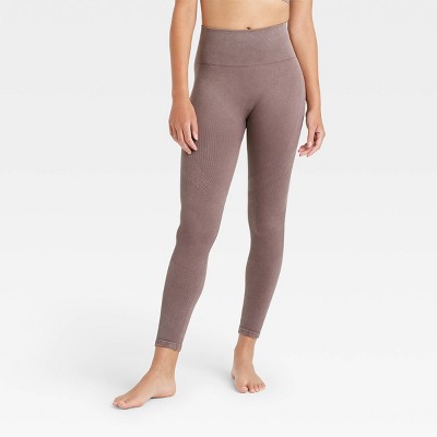 Women's High-rise Ribbed Seamless 7/8 Leggings - Joylab™ Blue Xl