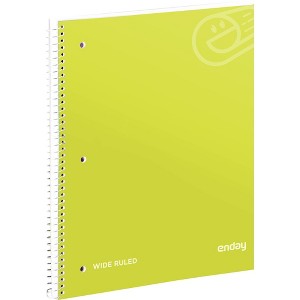 Enday 1-Subject Wide Ruled Spiral Notebook - 70 Sheets - 1 of 4