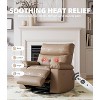 Electric Power Recliner Chair - PU Leather Swivel Rocker with Massage & Heat, 270° Rotation, Side Pocket & Remote Control, for Living Room - 3 of 4