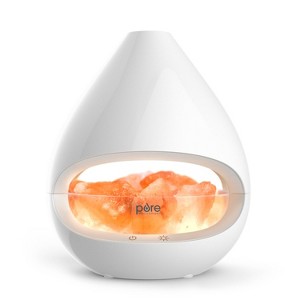 Crystal Himalayan Salt Rock Lamp and Ultrasonic Oil Diffuser - Pure Enrichment: 5-Year Warranty, Halotherapy, Quiet Operation - 1 of 4