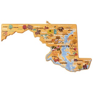 Totally Bamboo Maryland Fish Kiss Cutting Board: Lightweight Bamboo, Multicolored, 18" x 9.625", Hand Wash, 1.15 lbs - 1 of 4