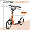 AENKYO Youth Scooter with Inflatable Wheels - Adjustable Height Street Scooter for Teens & Kids Ages 5+, 16" Air-Filled Tires - 3 of 4