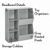 RiverRidge Kids' Playroom Toy Organizer and Bookcase with 3 Cubbies and 2 Veggie Storage Bins with 2 Fabric Bins - 3 of 4