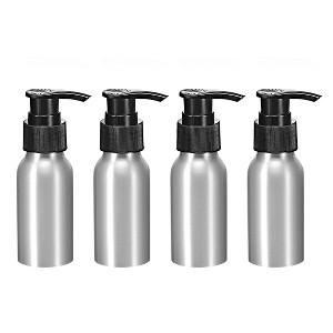 Unique Bargains Aluminum Rustproof Portable Refillable Bathroom Soap Dispenser 4 Pcs - 1 of 4