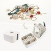 Unique Bargains Mini Travel Portable PU Leather Jewelry Organizer Case Storage with Mirror - 2 of 4
