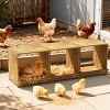 BingoPaw 3 Compartments Chicken Nesting Boxes Pine Wooden Chicken House Laying Boxes Easy to Assemble for Chickens, Hens, Ducks, Poultry - 2 of 4