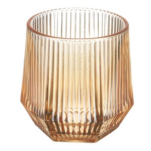 Unique Bargains Diamond Stemless Vertical Stripe Whiskey Glasses - 1 of 4