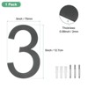 Unique Bargains 304 Stainless Steel Durable Waterproof Rustproof House Numbers 1 Pc - 3 of 4