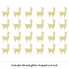 Big Dot of Happiness Gold Glitter Llama - No-Mess Real Gold Glitter Cut-Outs - Llama Fiesta Baby Shower or Birthday Party Confetti - Set of 24 - 2 of 4