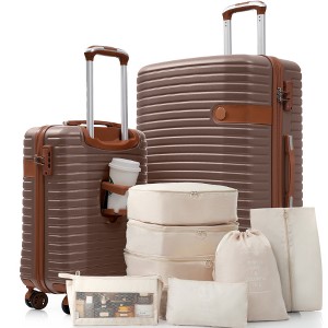 Lyngins 4-Piece Luggage Set– 16"+20" Carry on Luggage, 24"&28" Expandable Spinner Suitcases with 360° Silent Wheels, 4 Packing Boxes,Telescopic Handle - 1 of 4