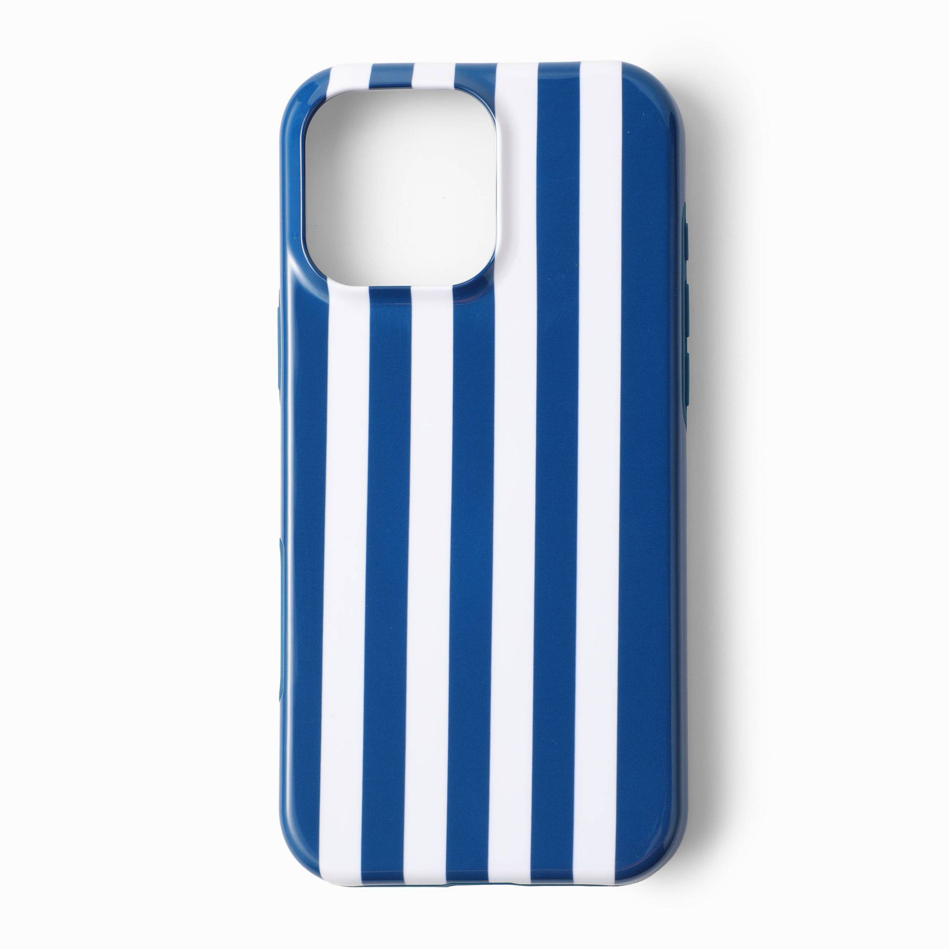 Hello Lux Navy Cabana Stripe Glossy iPhone Case - 16 Pro Max