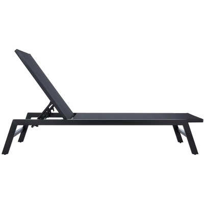 Fionne Modern Chic Black Outdoor Sunlounger