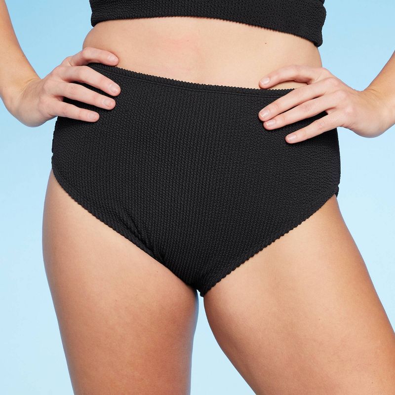 Women&#39;s Full Coverage Pucker Textured High Waist Bikini Bottom - Kona Sol&#8482;, 5 of 7