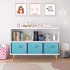 FONTOI Kids Bookcase and Bookshelf with Drawers, Bookcase Display Stand, Toy Storage Organizer for Bedroom, Playroom, White&Blue, 11.02"*23.62"*35.43" - 4 of 4