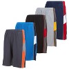 Mens Moisture Wicking Athletic Basketball & Gym Workout Shorts with Pockets Multipack, Up to 3XL, Pack of 5 - 2 of 4