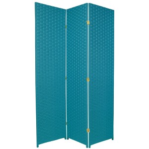 Oriental Furniture 6' Tall Woven Fiber Room Divider Special Edition 3 Panel - 1 of 1