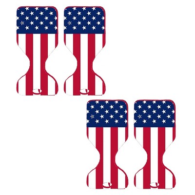 Vos Water Saddle Swimming Pool Float Lounge Seat for Adults & Kids, Made with UV Resistant Foam for Floating, Patriotic Print (4 Pack)