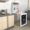 Costway White Wall Mounted Table Convertible Desk Fold Out Space Saver Chalkboard - 3 of 4