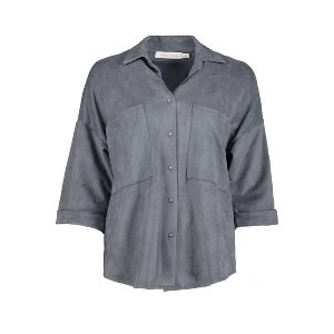 Women's Eternal Optimist Cozy Suede Snap Front Top - bishop + young - 1 of 2