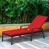 Costway Patio Rattan Lounge Chair Chaise Recliner Back Adjustable Cushioned Outdoor Red - 4 of 4