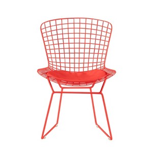 Holly Wire Chair Set of 2 Red - Adore Decor