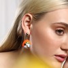 SOHI Women's Pumpkin Orange The Hana Drop Earrings - 3 of 4