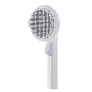 BABYYER Pumpkin Self Cleaning Brush Self-Cleaning Dog & Cat Slicker Brush, Skin Friendly Deshedding Grooming Tool for Long or Short Haired Dogs Cats - 1 of 4
