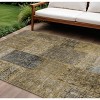 Brown Gray And Charcoal Patchwork Washable Indoor Outdoor Area Rug - 2 of 4