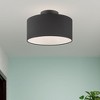 Livex Lighting Bainbridge 1 - Light Semi-Flush Mount in  Black - 3 of 4