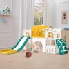Toddler Slide 8 In 1 Toddler Playset for Toddlers Age 1-3，Playground with Climber, Crawling Tunnel, Basketball Hoop, Telescope, Toy Storage - 3 of 4