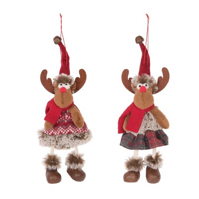 Gallerie II Moose Couple Ornaments, A/2