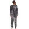 #followme Womens Henley Thermal Bodysuit | Buffalo Plaid, Tie Dye, & Printed PJ Union Suit Loungewear - 3 of 3
