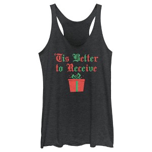 Women's Lost Gods Distressed Better to Receive Racerback Tank Top - 1 of 4