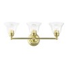 Livex Lighting Moreland 3 - Light Vanity in  Polished Brass - 3 of 4