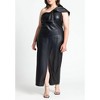 ELOQUII Women's Plus Size Faux Leather Bow Top - 4 of 4