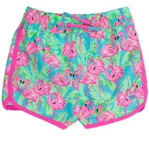 RuggedButts Boys UPF50+ Sun Protected Dolphin Hem Swim Trunks - 1 of 4