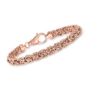 Ross-Simons 18kt Rose Gold Over Sterling Silver Byzantine Bracelet - 1 of 4