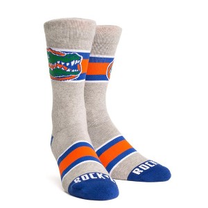 Rock Em Florida Gators Varsity Stripe Knitted NCAA Licensed Crew Socks - 1 of 3
