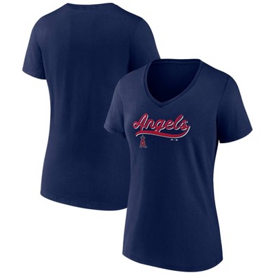 Mlb Los Angeles Angels Women's V-neck Core T-shirt : Target