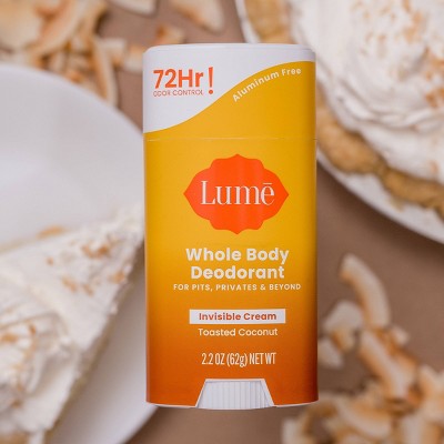 Lume Whole Body Women&#8217;s Deodorant - Invisible Cream Stick - Aluminum Free - Toasted Coconut Scent - 2.2oz_8