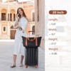 URECOVER Hardshell Luggage Sets 3 Piece Carry-on Suitcases with Wheels, TSA Lock for Men Women, Black Brown (20in) - 2 of 4