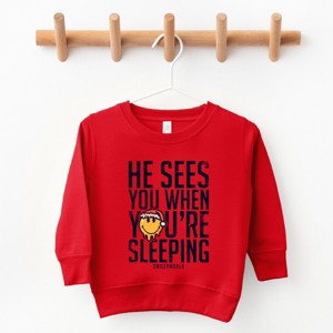 SmileyWorld He Sees You When You're Sleeping - Toddler Graphic Sweatshirt - 1 of 4