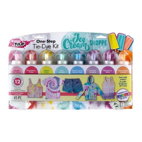 Tulip 45pc One-step Tie-dye Kit 8 Colors - Ice Cream Shoppe : Target