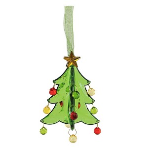 3.5 Inch Mini Christmas Tree Facets Gold Star Tree Ornaments - 1 of 3